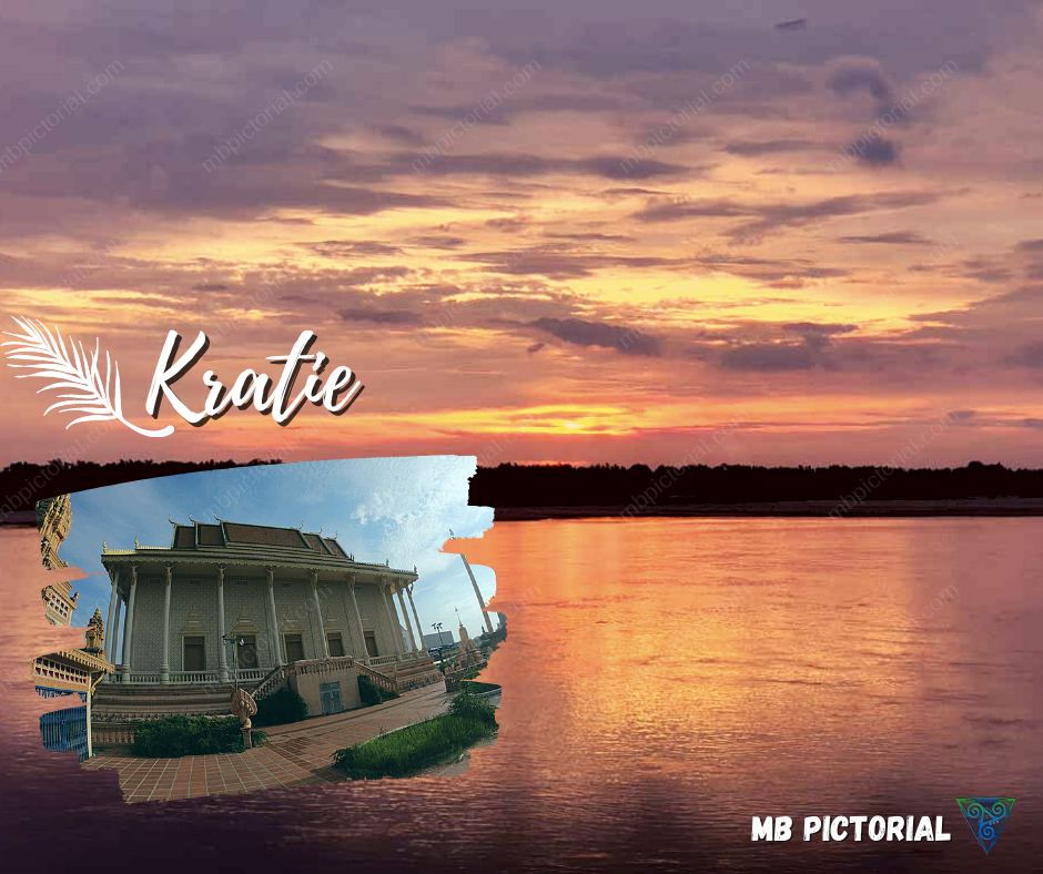 Exploring Cambodia, Kratie's sunset